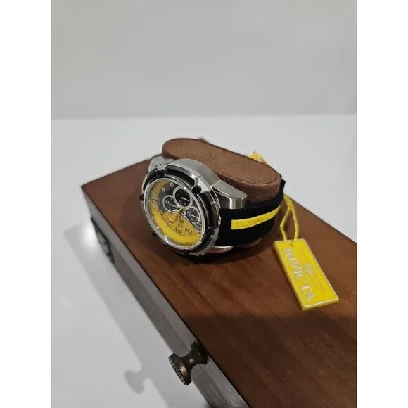 Invicta S1 Rally Men's Watch - 52.5mm, Black, Yellow Model 36429 New Unworn